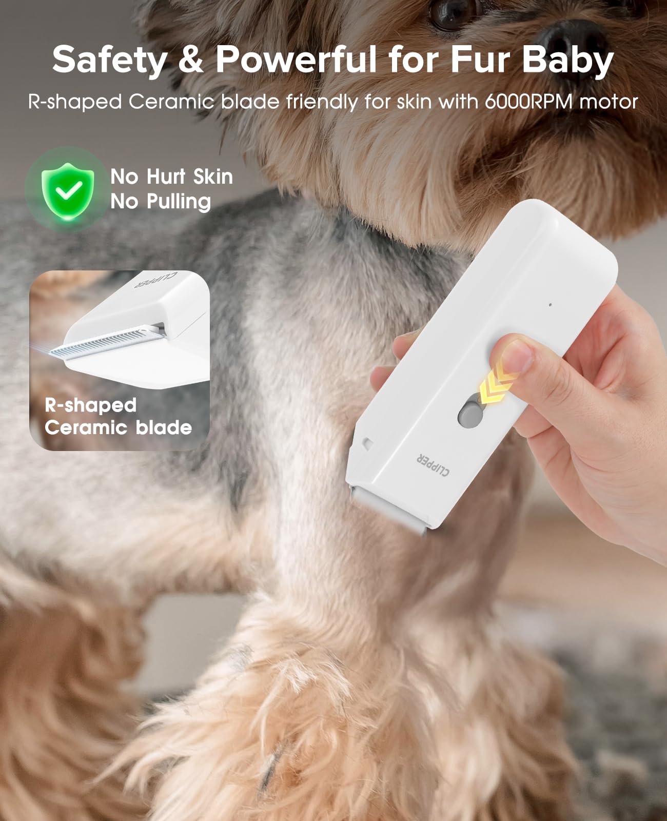 Tawiijou Pet Clippers waterproof body for easy cleaning after use