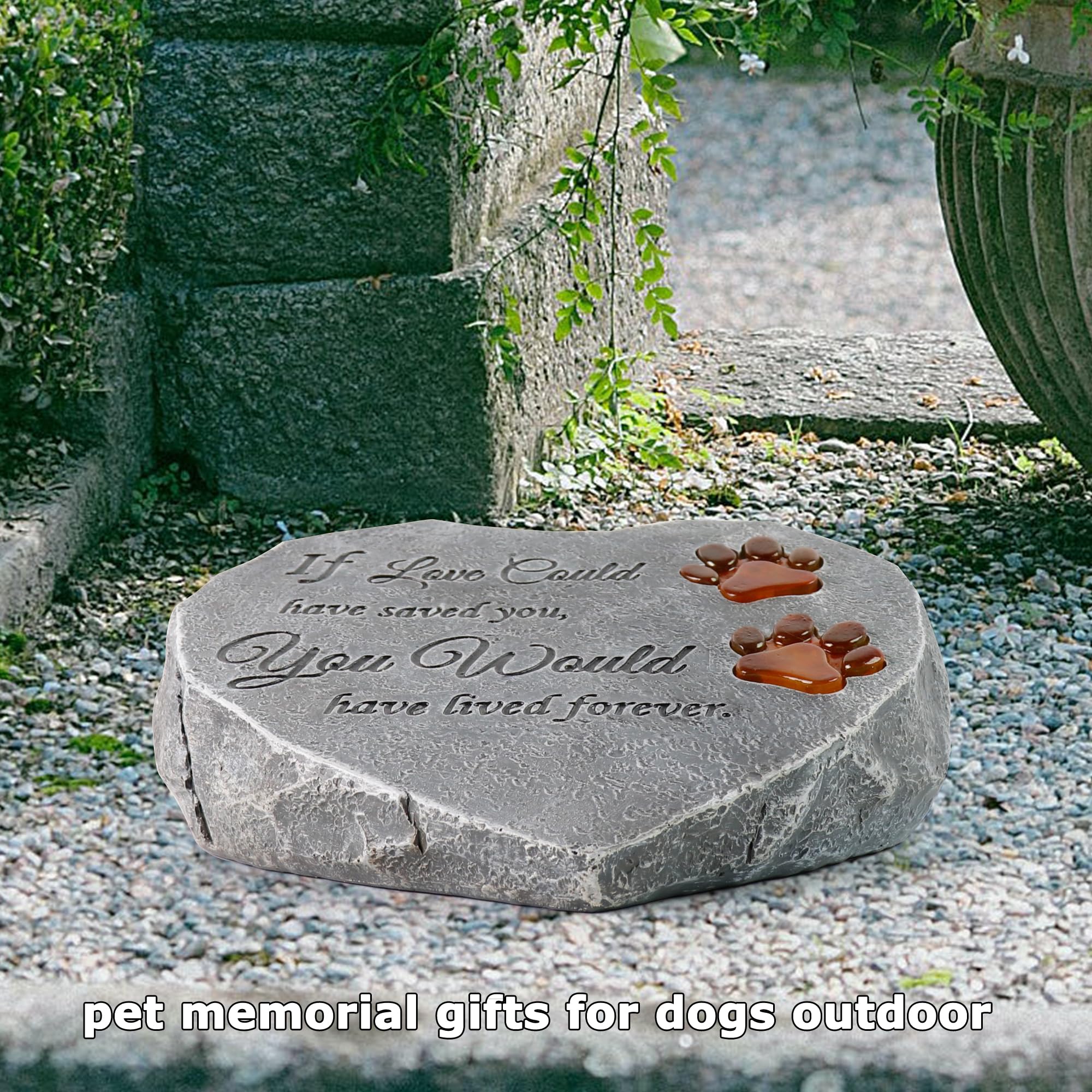 TB TIBAG 7.5x3.1x7.1 inch memorial stone fits garden corners.