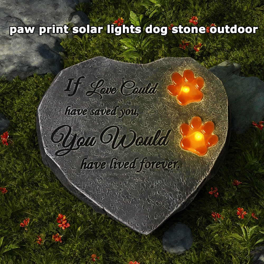 TB TIBAG paw print glow memorial to mark nighttime remembrance.
