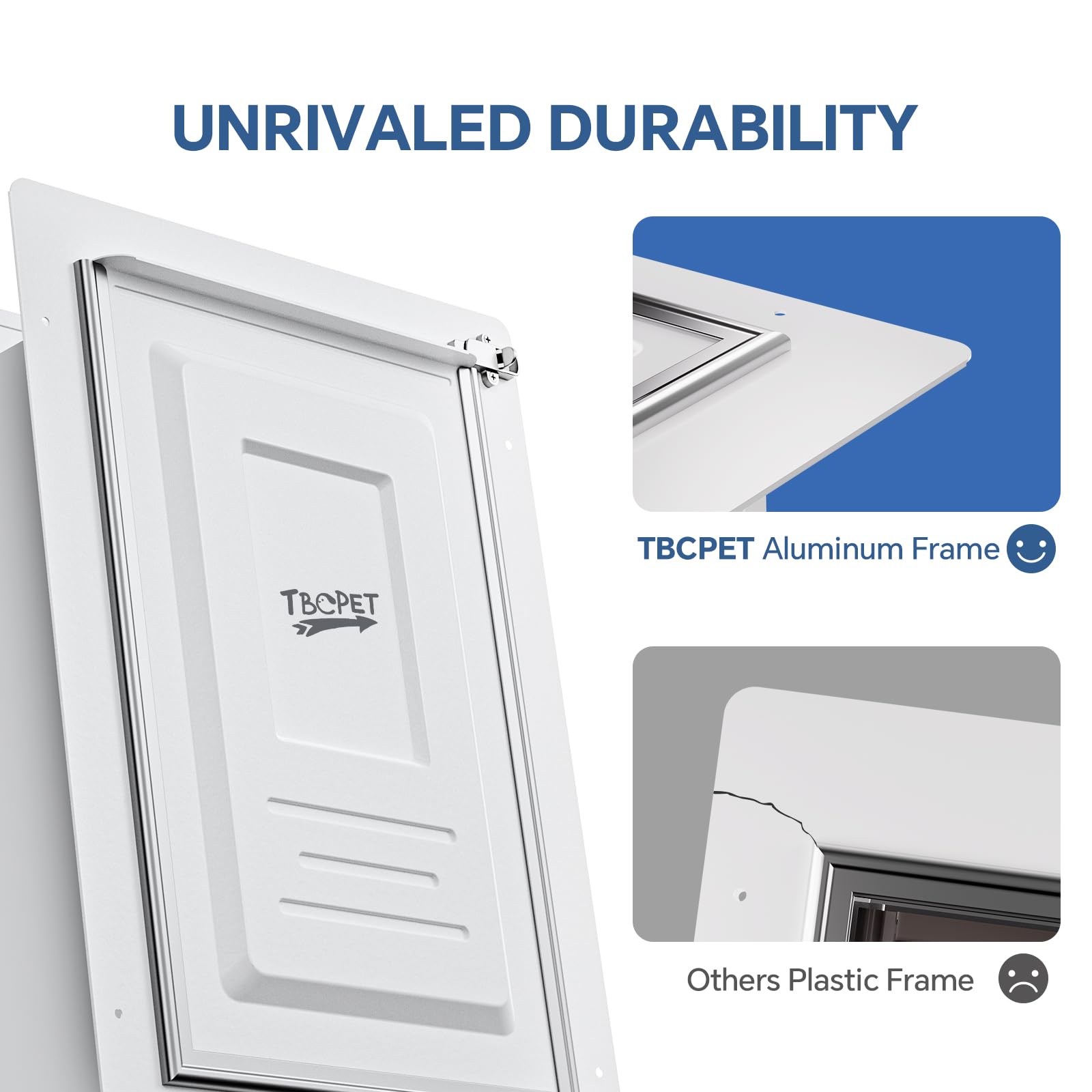 Double layer silicone flaps provide flexible, pet-safe access and sealing.