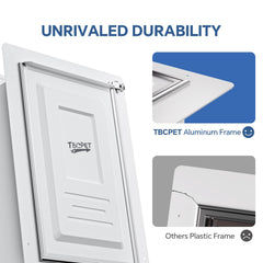 TBC PET Dog Door double silicone flaps providing flexible, seal-friendly entry