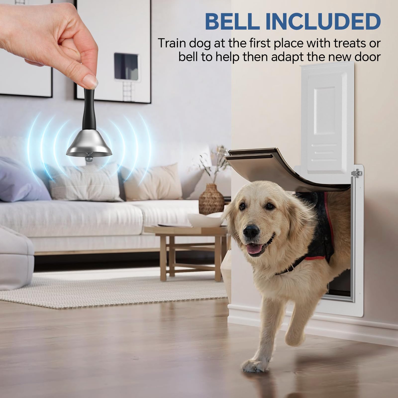 TBC PET Dog Door durable aluminum frame emphasizes long-term use