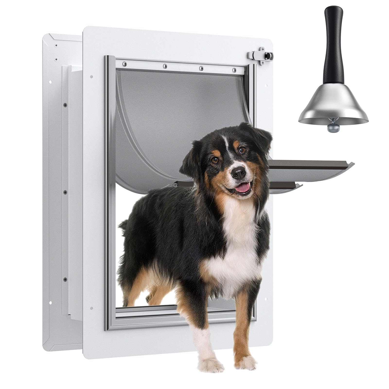 TBC PET Dog Door in wall steel frame showing durable construction for daily pet access
