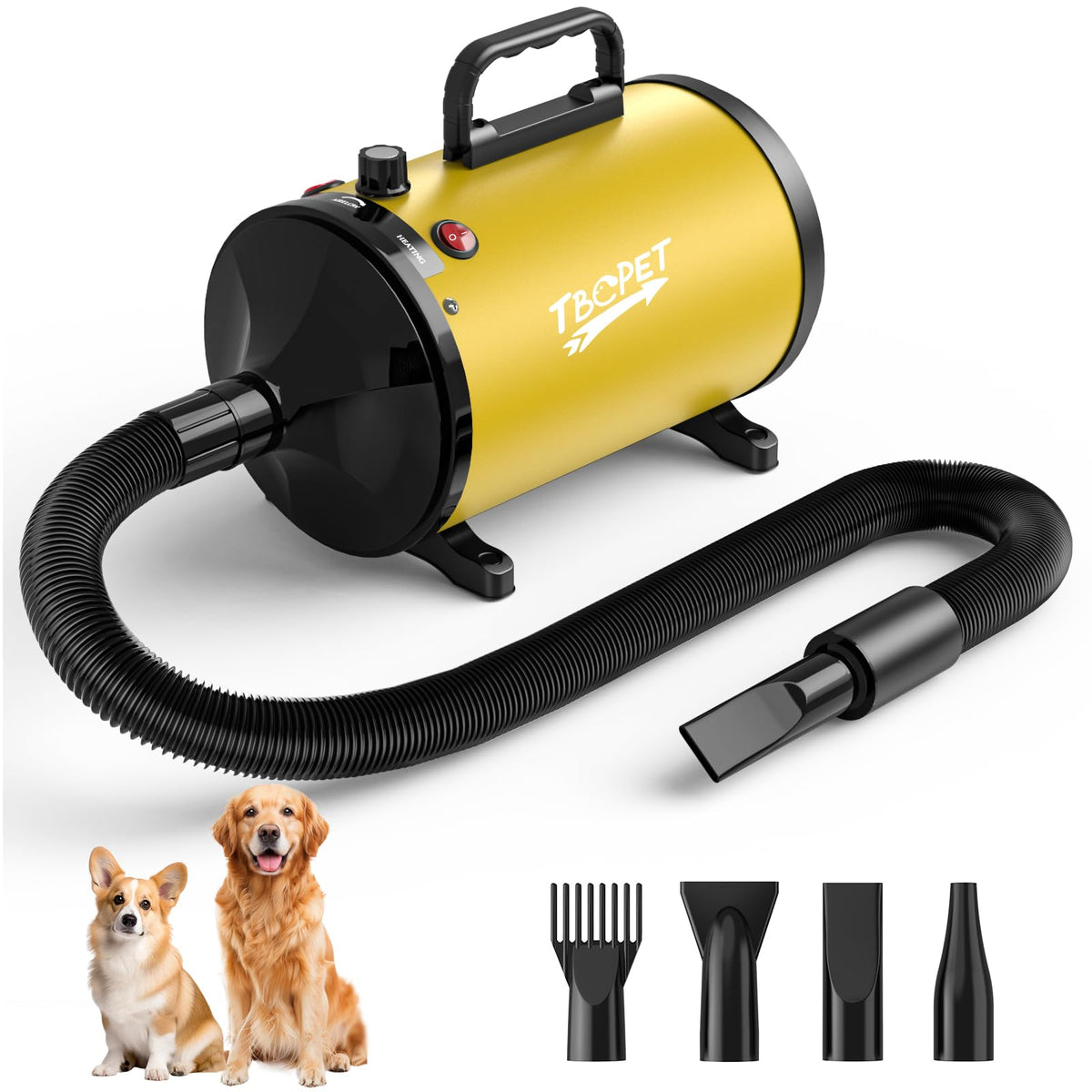 TBC PET dog dryer high velocity motor delivers powerful airflow for quick drying