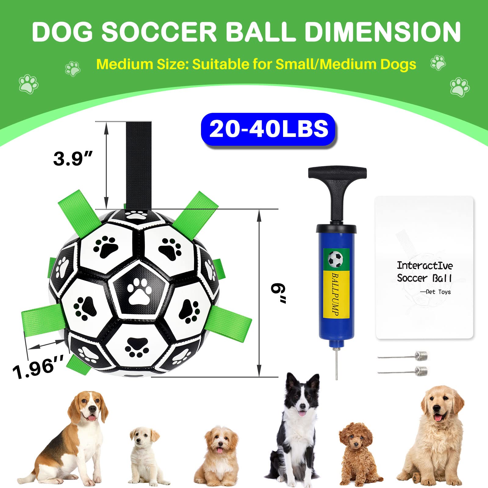 TBC PET dog soccer ball in action, boosts interaction between you and your dog.