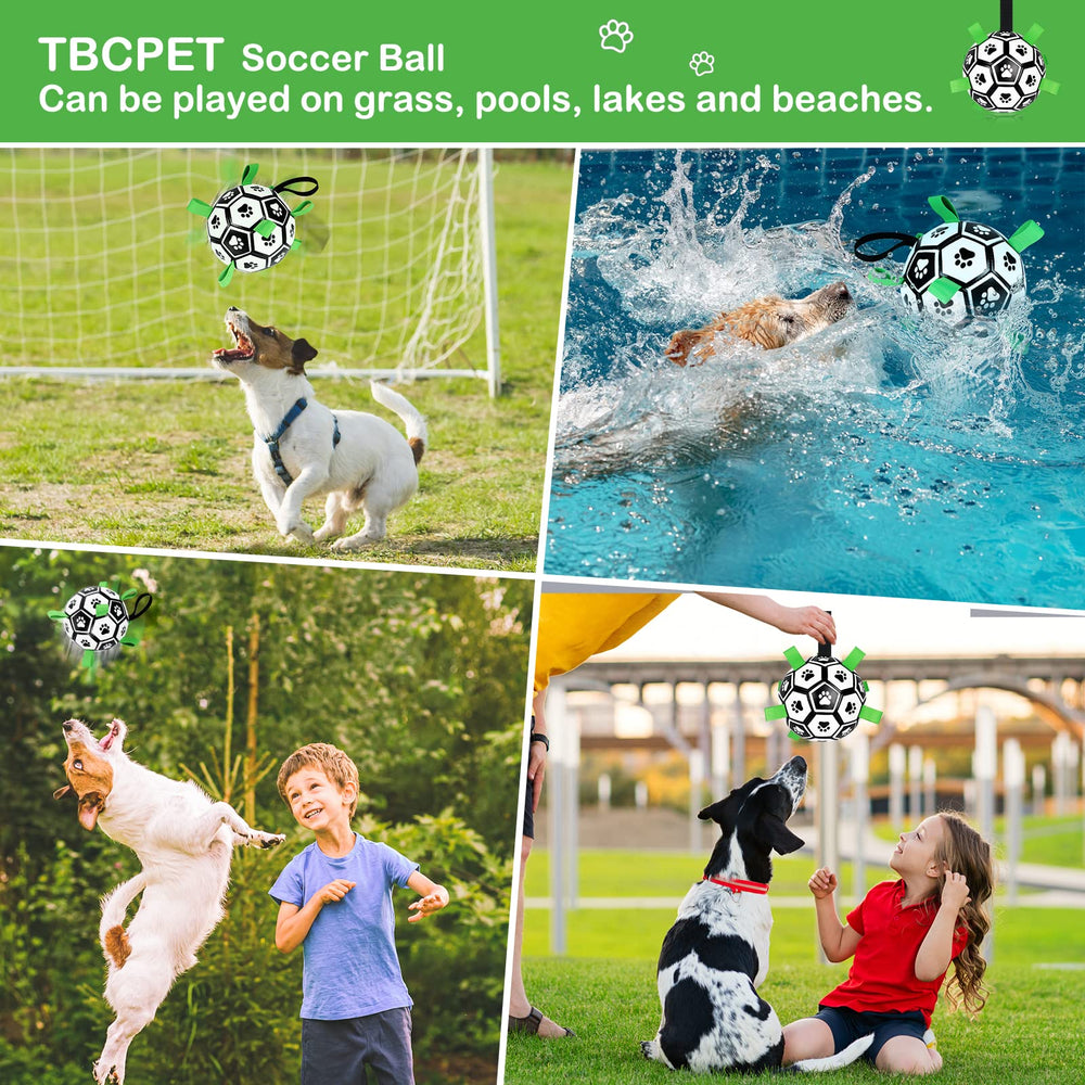 TBC PET dog soccer ball seams, easier fetch and retrieval during game time.