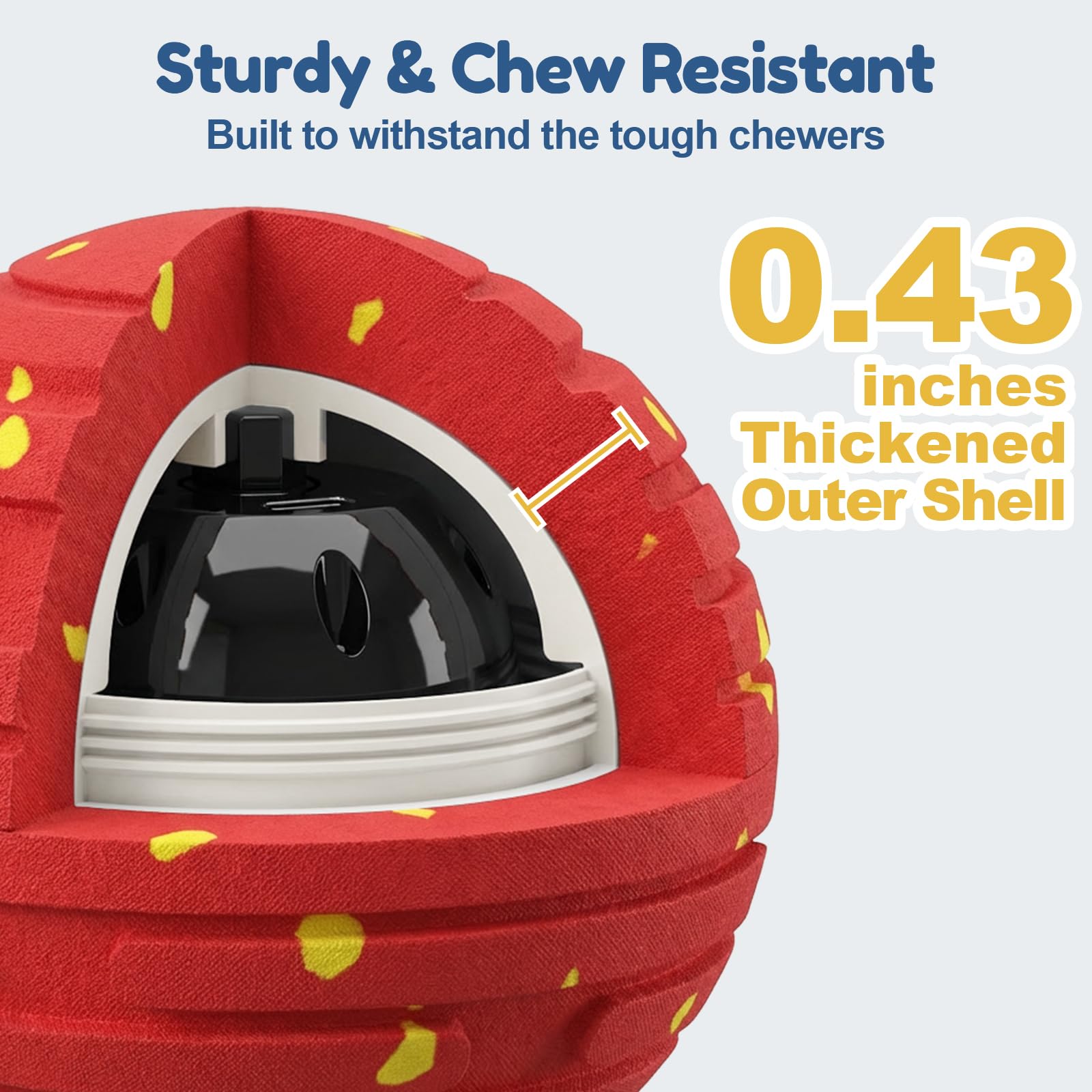 TBC PET Interactive Dog Ball gentle mode provides soft shaking for shy dogs