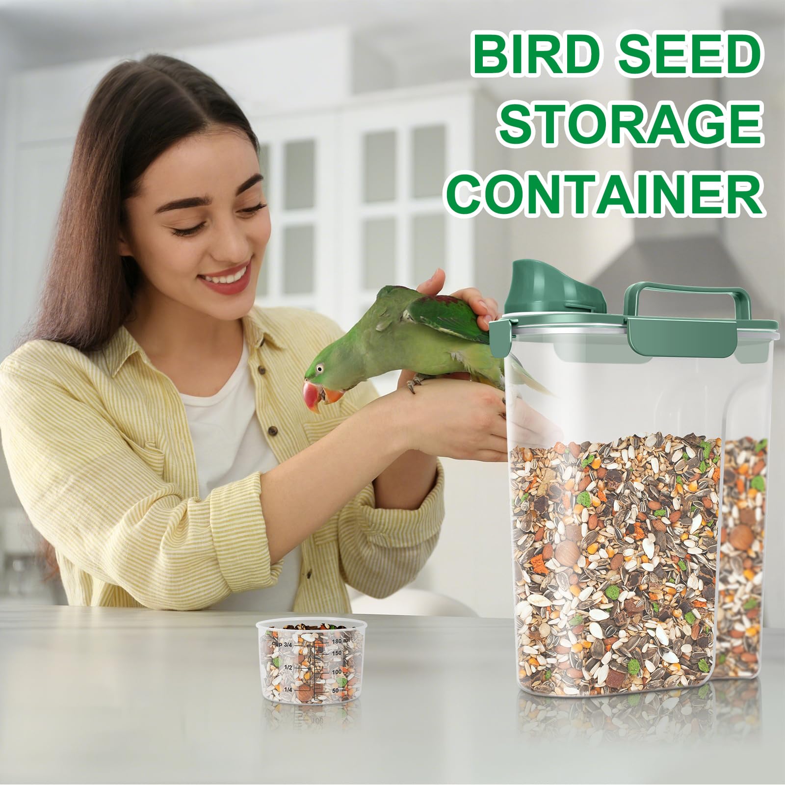 Practical indoor and outdoor use with secure lid for pet food