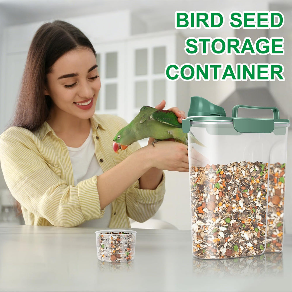 Practical indoor and outdoor use with secure lid for pet food