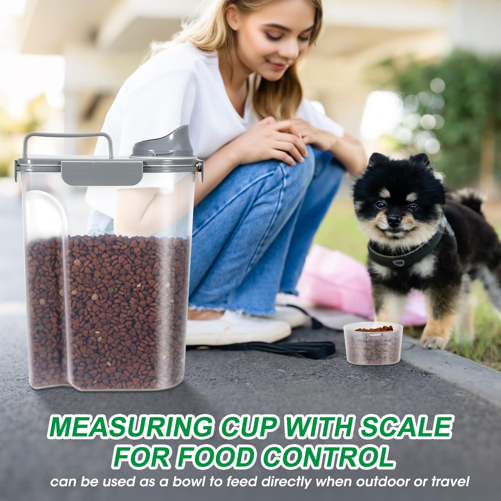 TBMax kibble and seed storage is ideal for home or travel use.