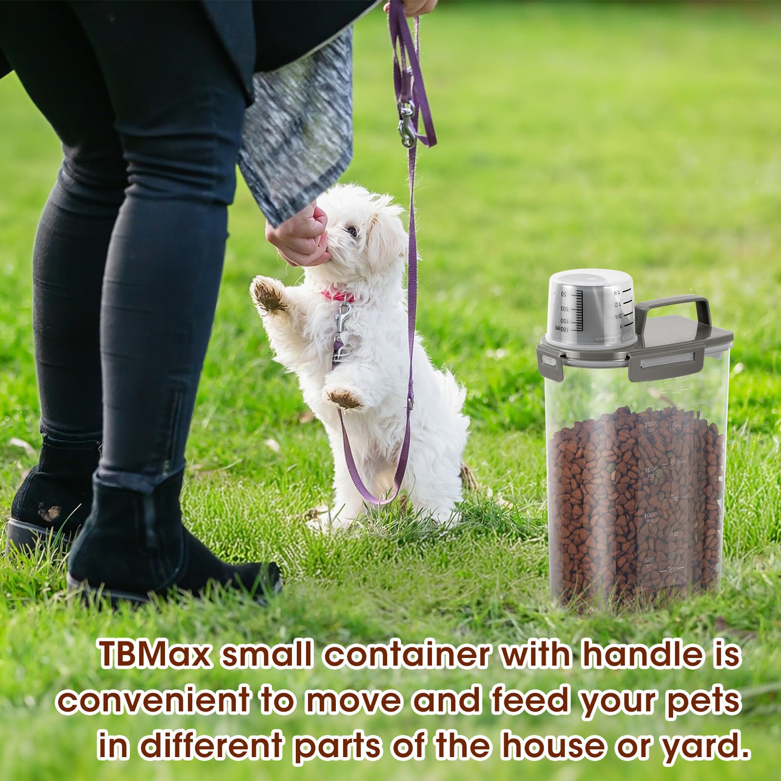 TBMax multi-purpose storage for pet food, treats, or dry goods.