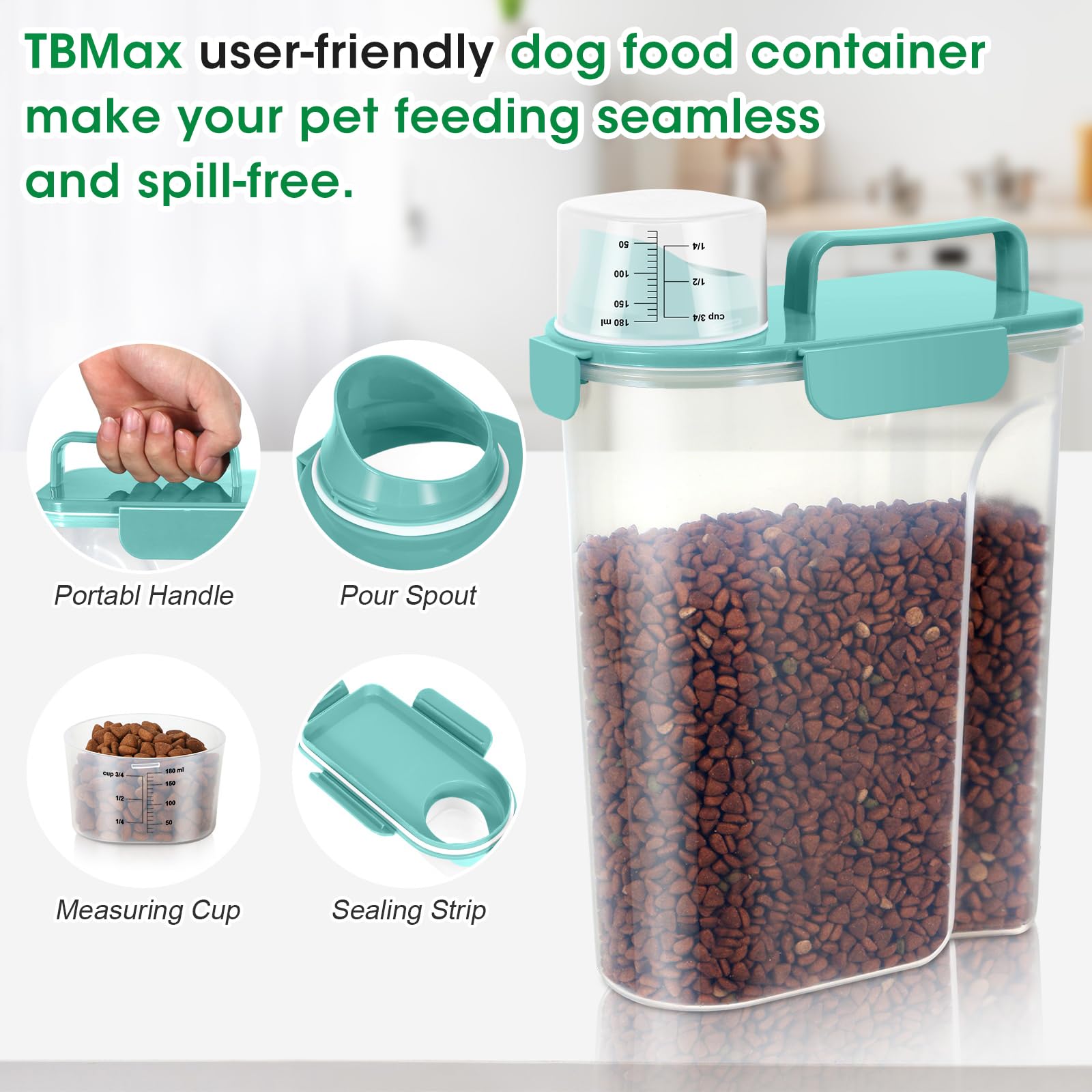 TBMax 6qt frosted grip design provides comfortable pouring.
