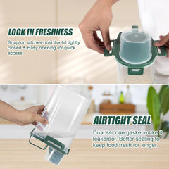 TBMAXS airtight sealed rice container preserves dry staples securely