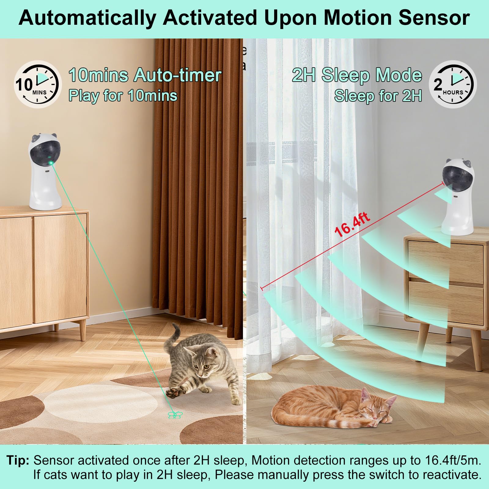TBTeek adjustable green light angle lets you customize play space