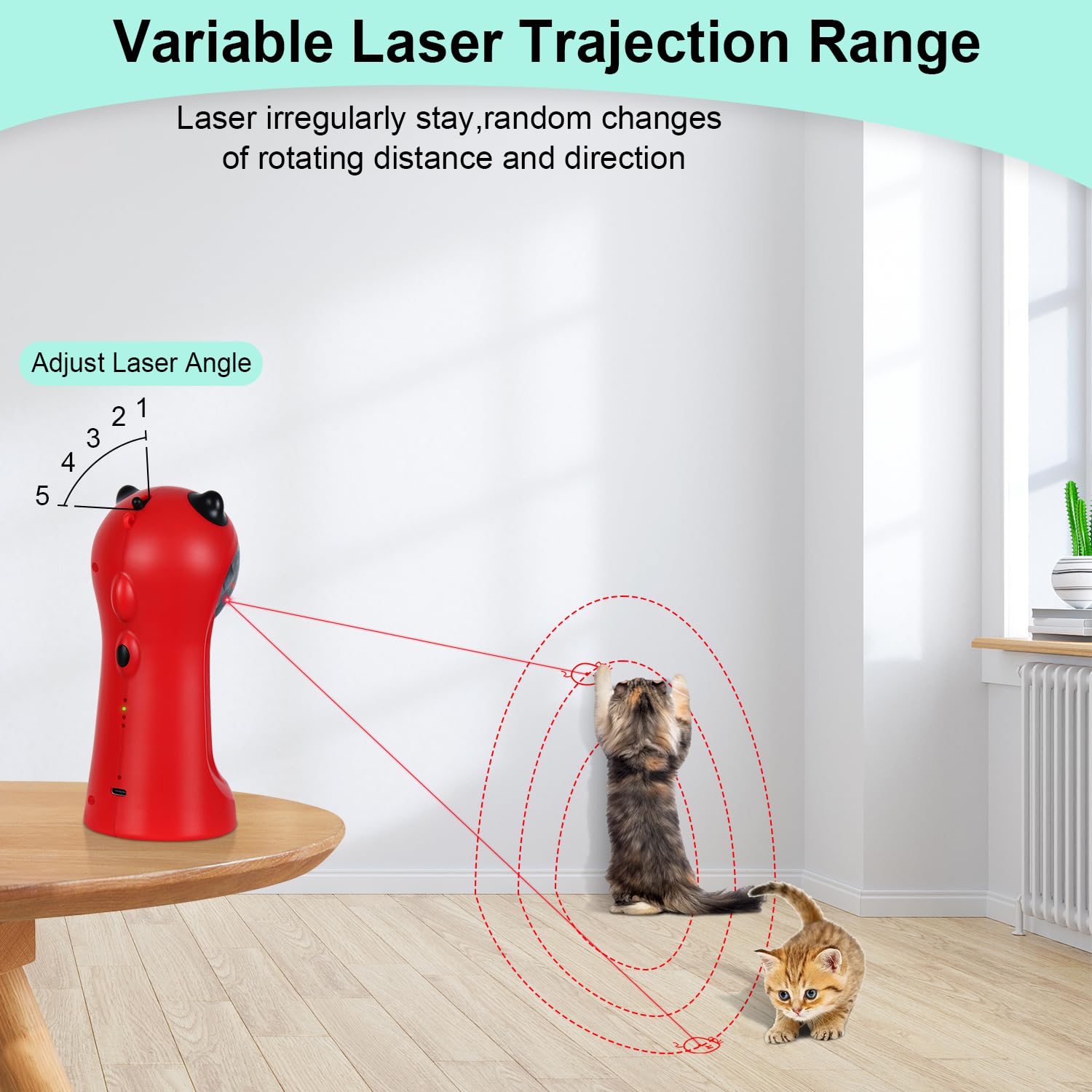 TBTeek motion-sensor cat toy activates on movement for spontaneous play.