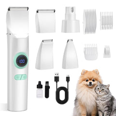 TBTeek dog clippers with LED light illuminate grooming areas for precise trims