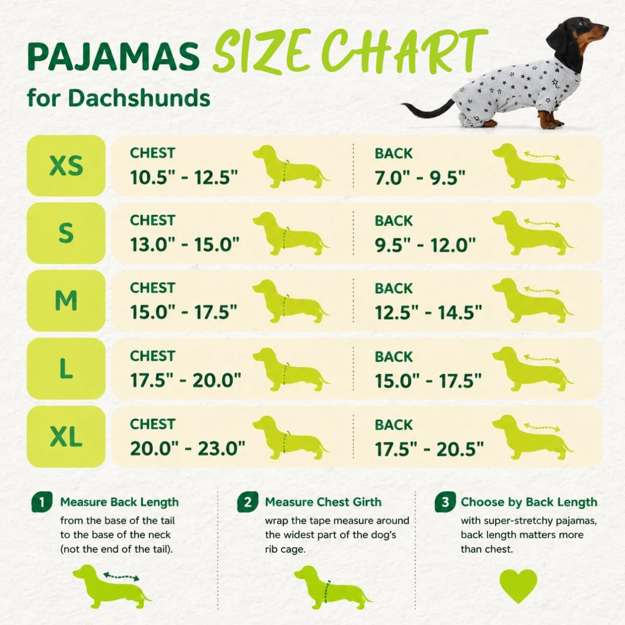 T'CHAQUE shortened sleeves for dachshunds fit stubby legs comfortably.