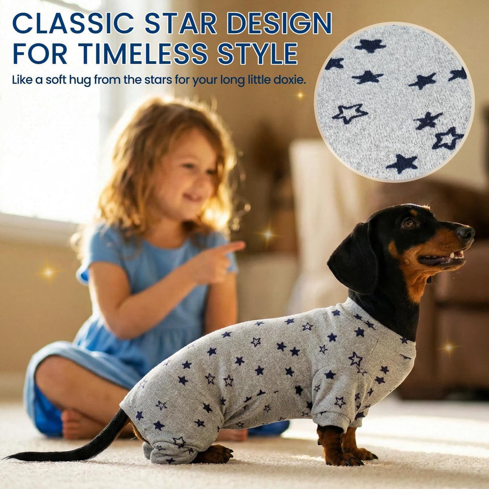 T'CHAQUE tailored dachshund silhouette ensures a perfect fit for long bodies.