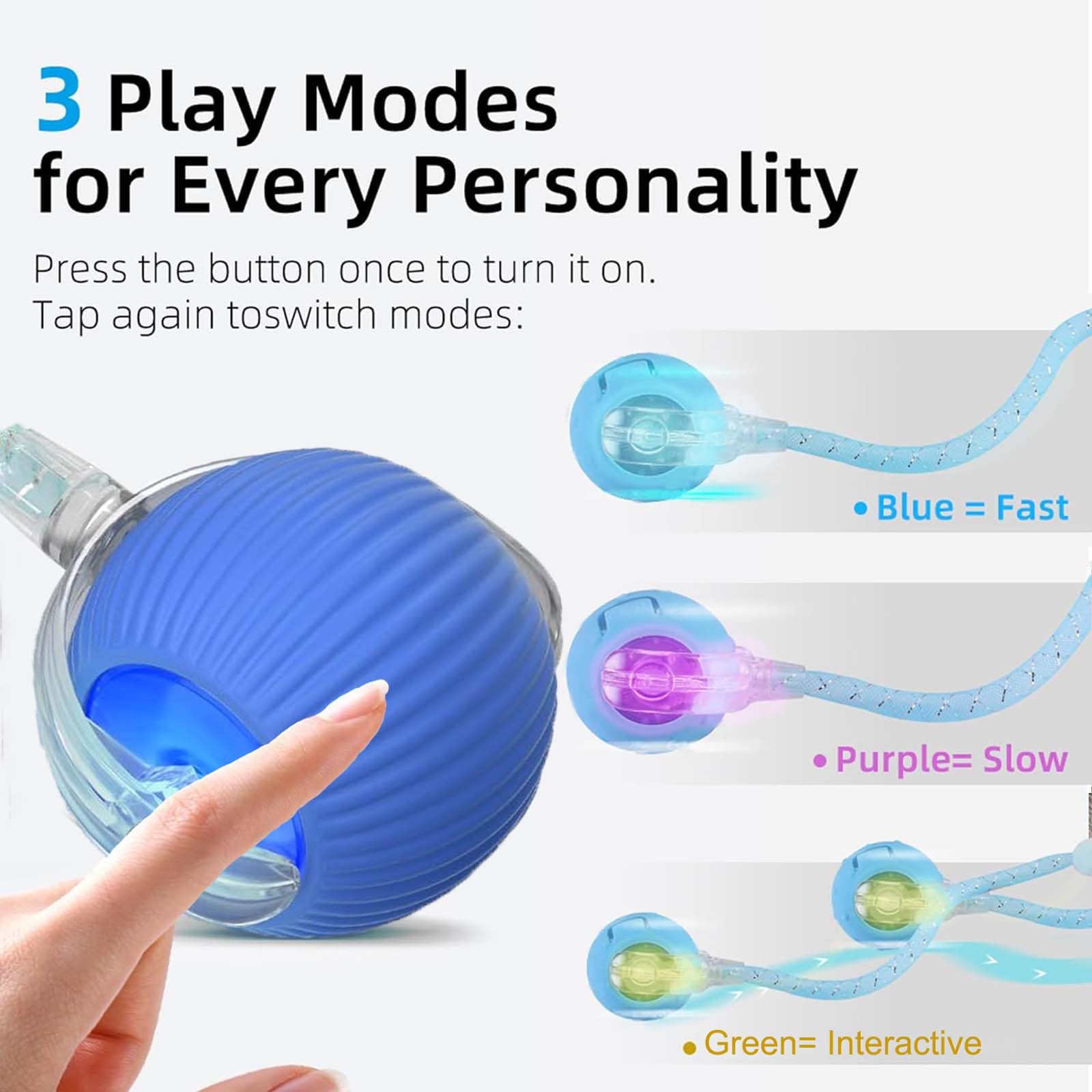 Tchernt Speed 2.0 Tail cat ball blue light mode for quick play