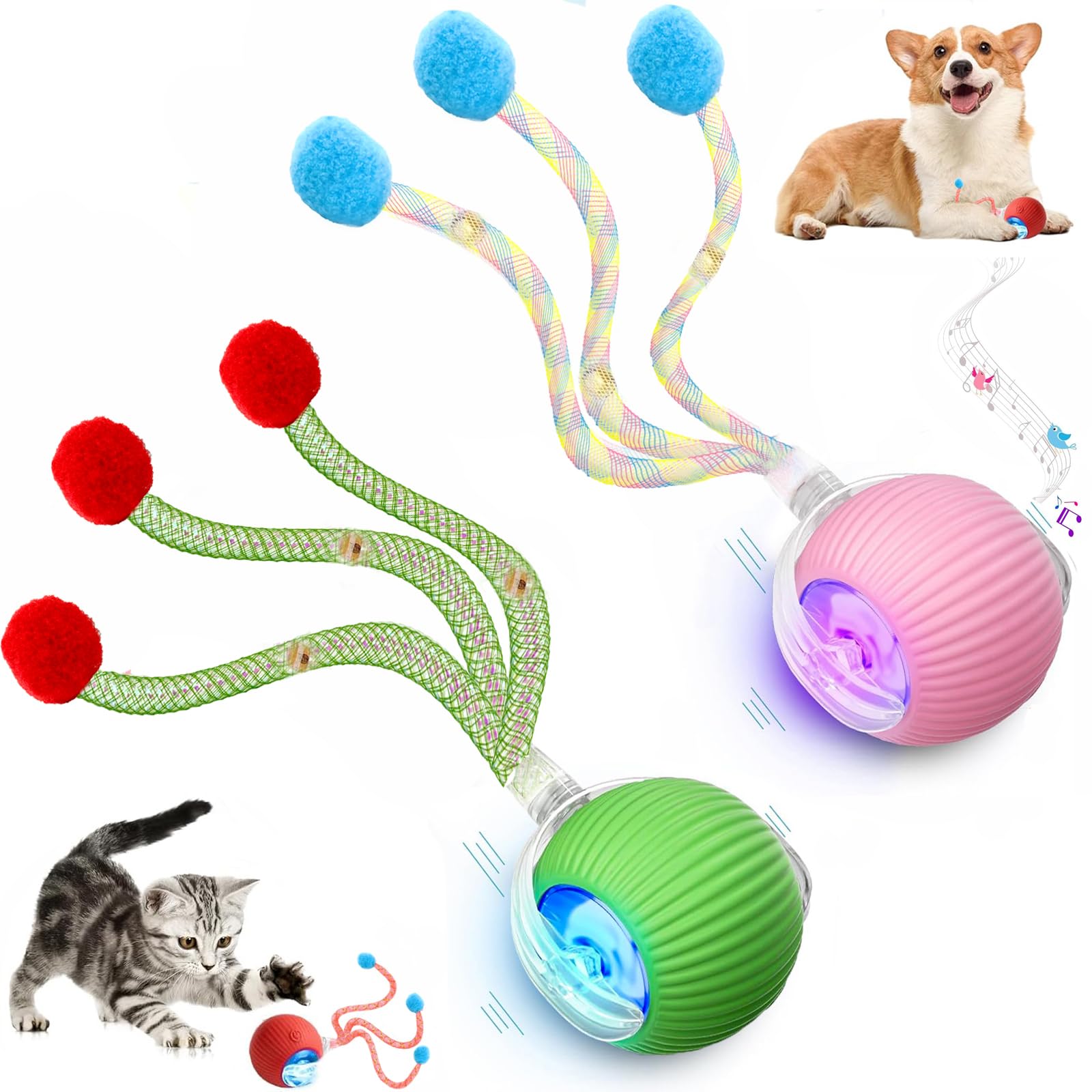 Tchernt Speed 2.0 tail cat toy with chirping to engage indoor cats