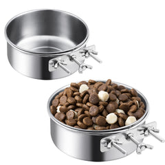 Tchrules dog crate water bowl hanging setup reduces spills and keeps water accessible