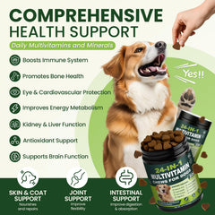 Tciika dog vitamins close-up with glucosamine and chondroitin for joints.