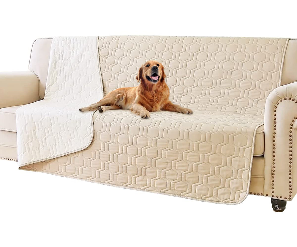 Tcksstex waterproof dog bed cover protecting furniture from spills and accidents.