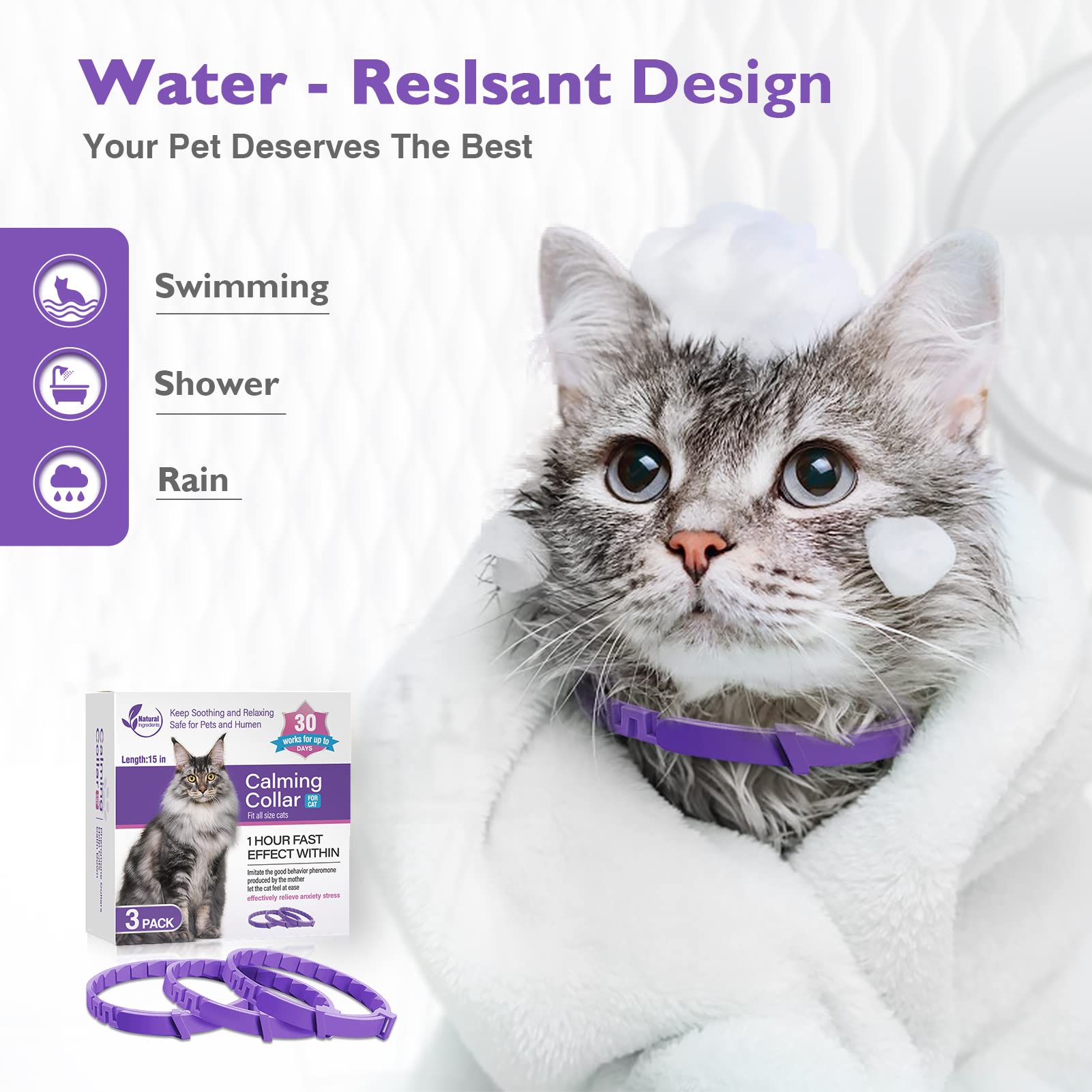 Tcllka adjustable cat collar fits various sizes and grows with kittens.