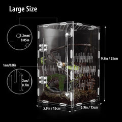 TCooSo jumping spider enclosure top view highlights ventilation for healthy air.