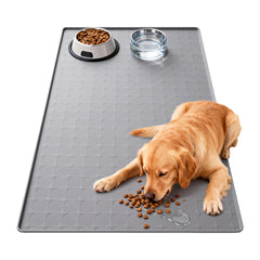 TCULOSD extra-large silicone pet food mat with raised edge to catch spills and simplify cleanup.