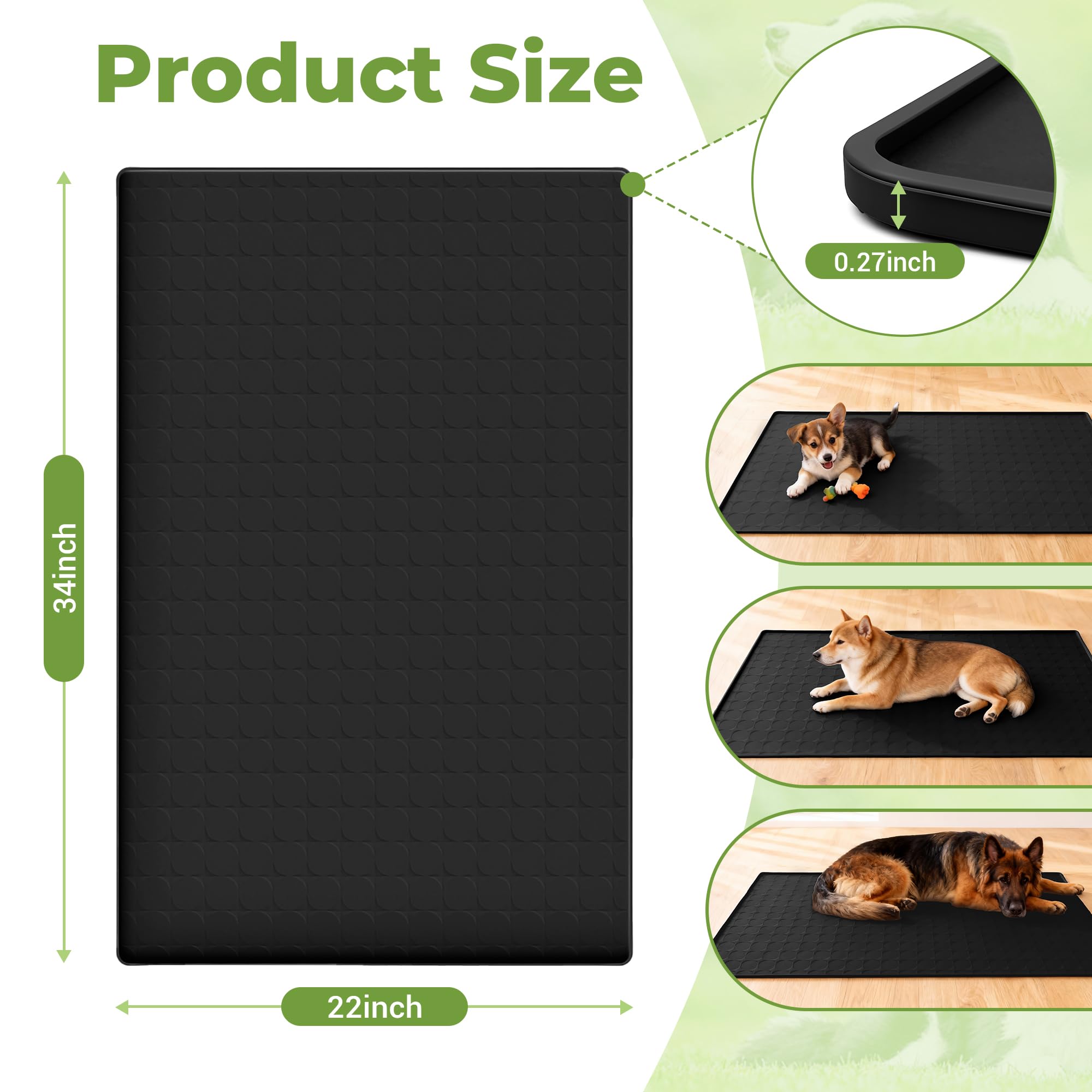 TCULOSD raised lip design contains spills during pet meals.