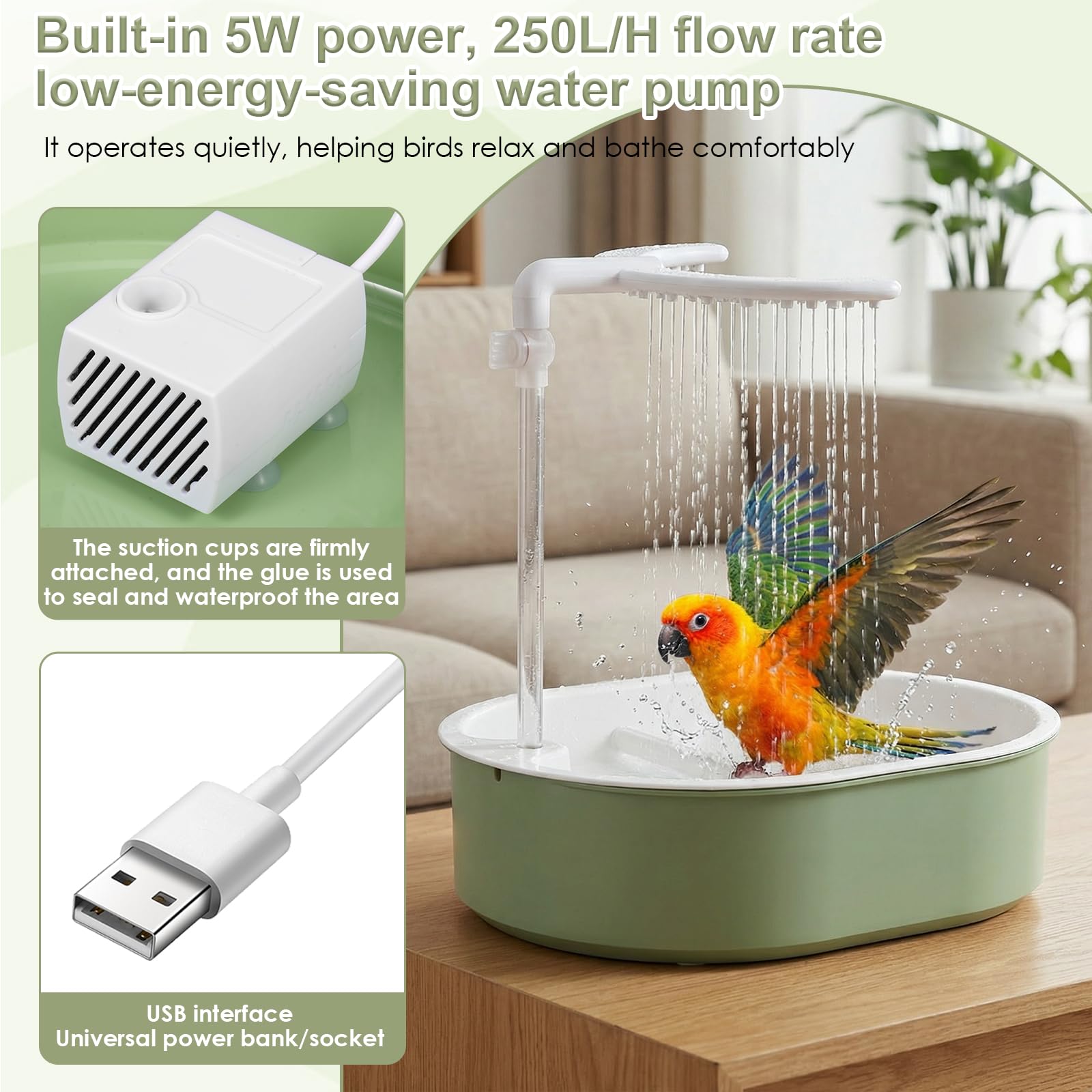 Tcwhniev large capacity basin with built-in splash guard