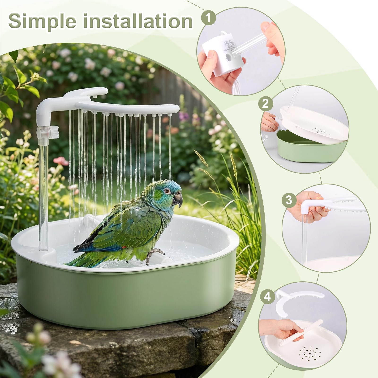 Tcwhniev durable PP material with rounded edges for safe bathing