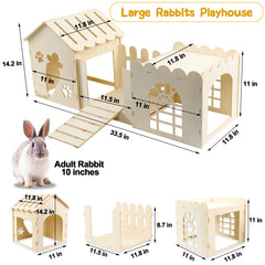 Teabelle Rabbit Castle Design Tunnel connects two cozy chambers for safe exploration