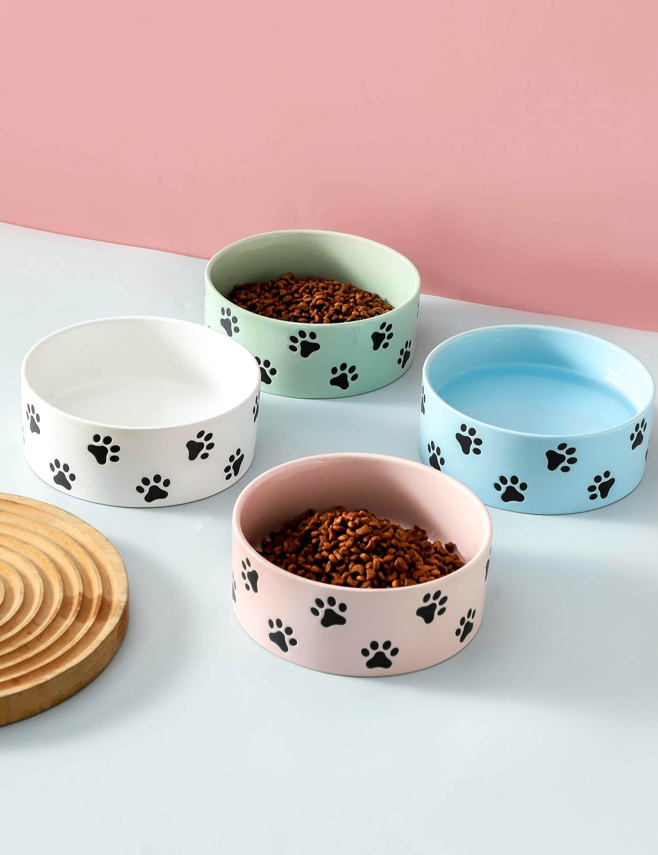 TEAKISS pink bowl ideal for indoor use with medium dogs