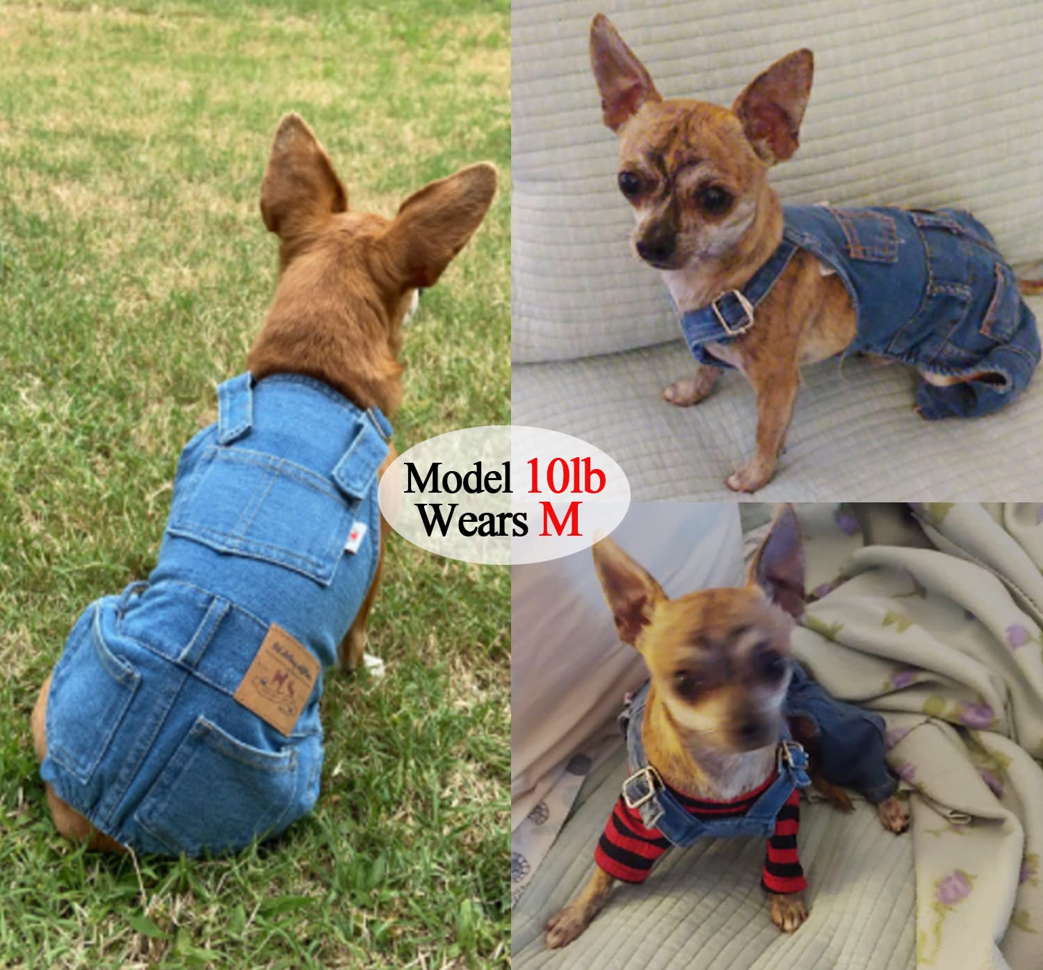 Tealots blue dog denim onesie offering casual comfort and easy wear.