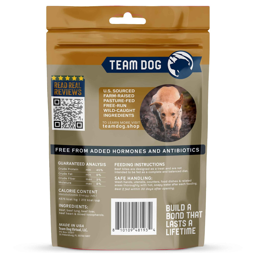 Team Dog packaging from a family-owned facility.