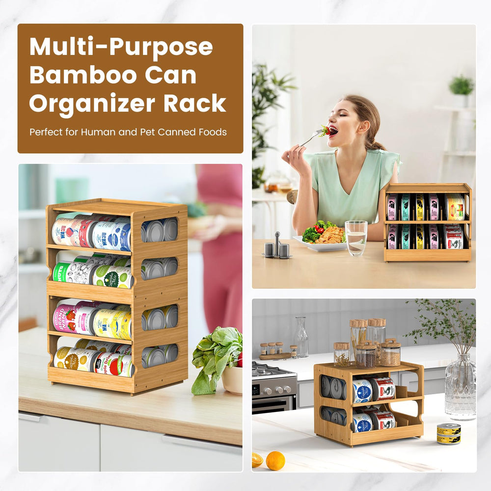 Teamkio holds up to 36 cans in a neat, organized rack.