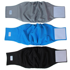 Teamoy reusable wrap diapers for male dogs in black offer secure, comfortable protection.