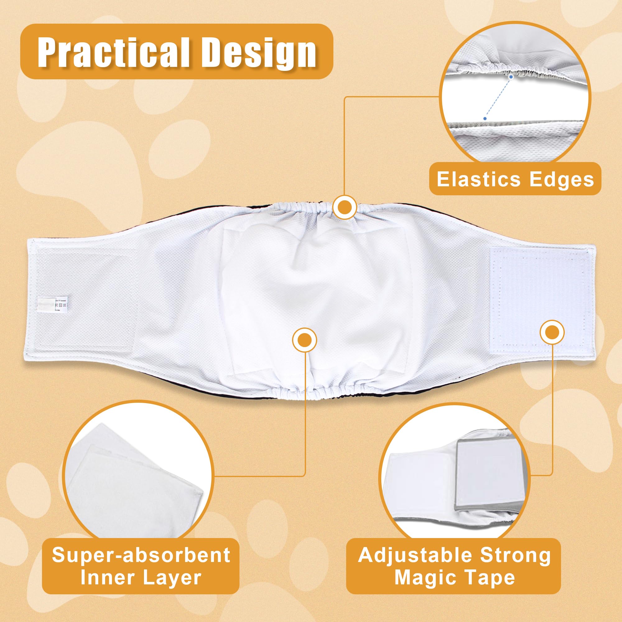 Teamoy gray wrap diaper on a dog demonstrates discreet, washable incontinence solution.