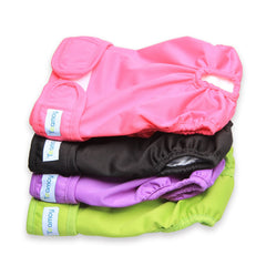 Teamoy washable female dog diapers show the 4-layer design for comfort.
