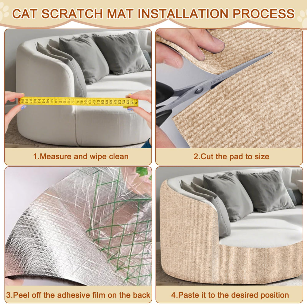 TEBANTY Cat Scratch Mat bed-pad option adds cat comfort