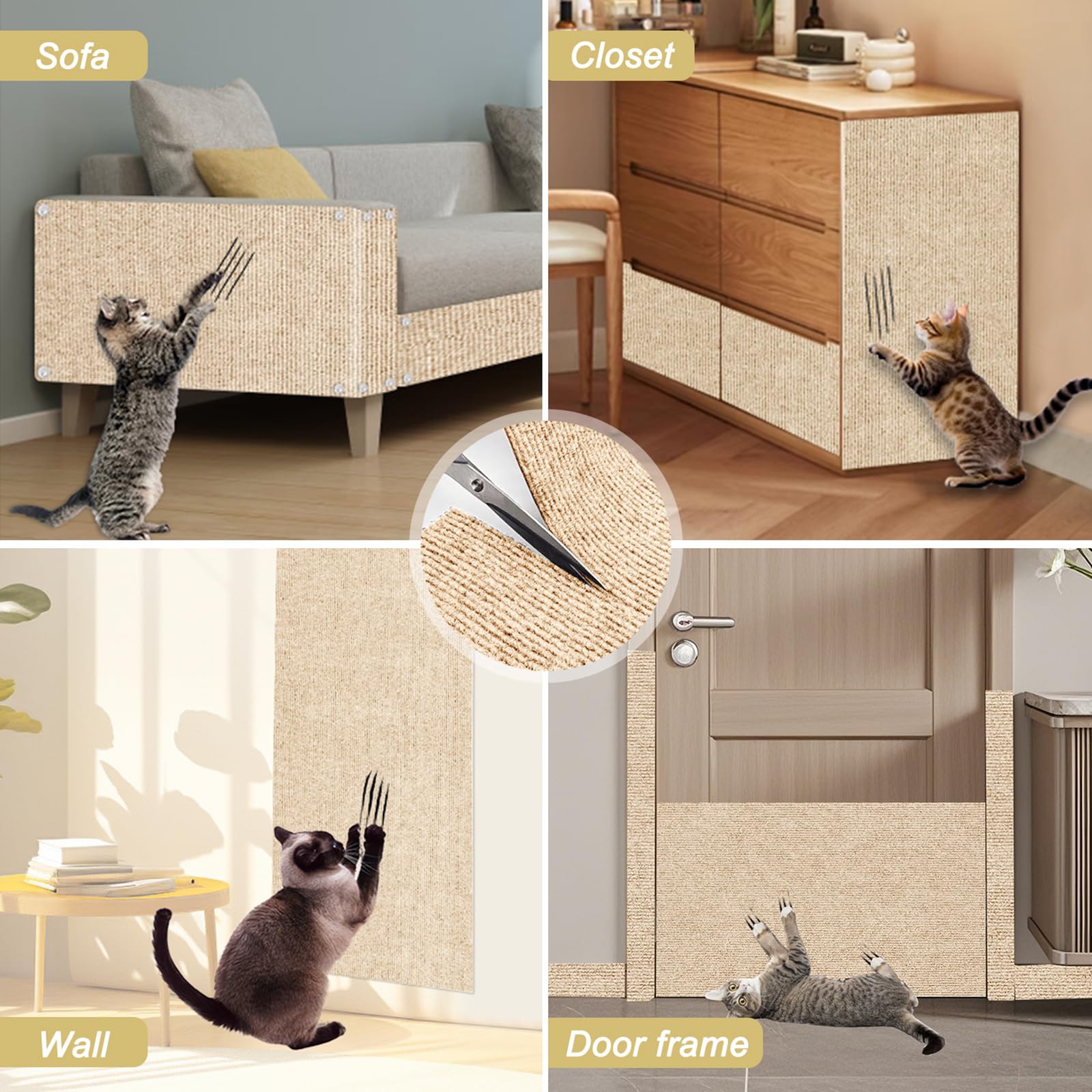 TEBANTY Cat Scratch Mat large-area protection for multi-cat homes