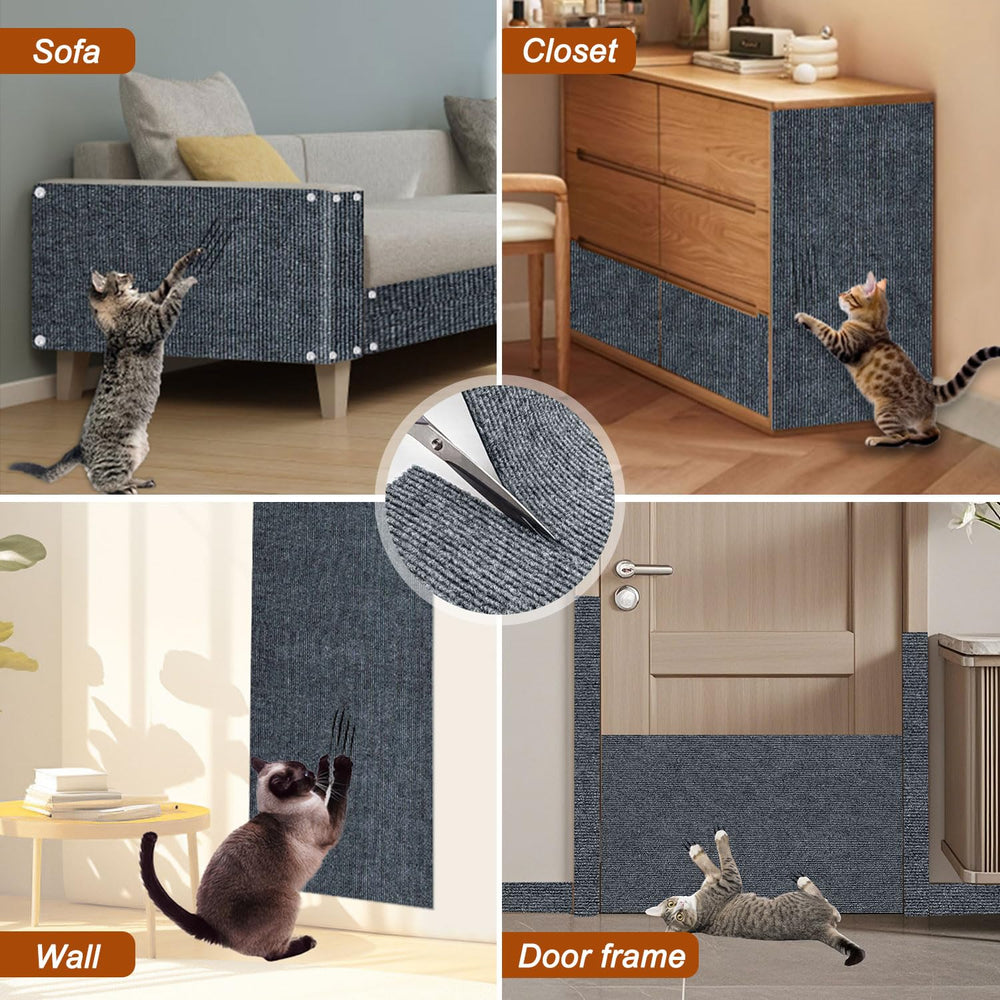 TEBANTY cat scratch mat versatile for multi-room cat protection