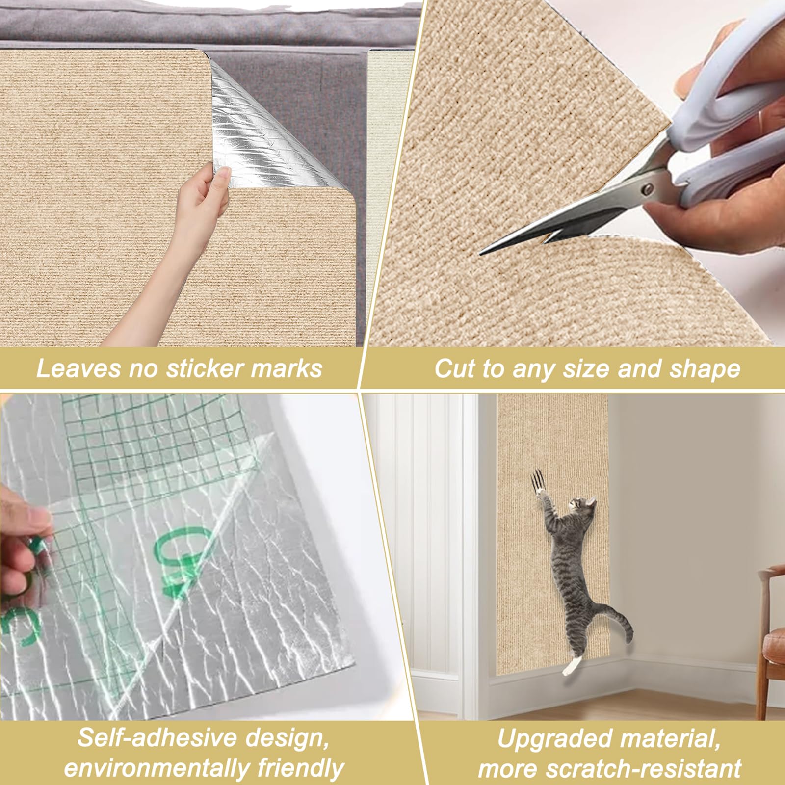 TEBANTY Cat Scratch Mat versatile for wardrobes and table legs