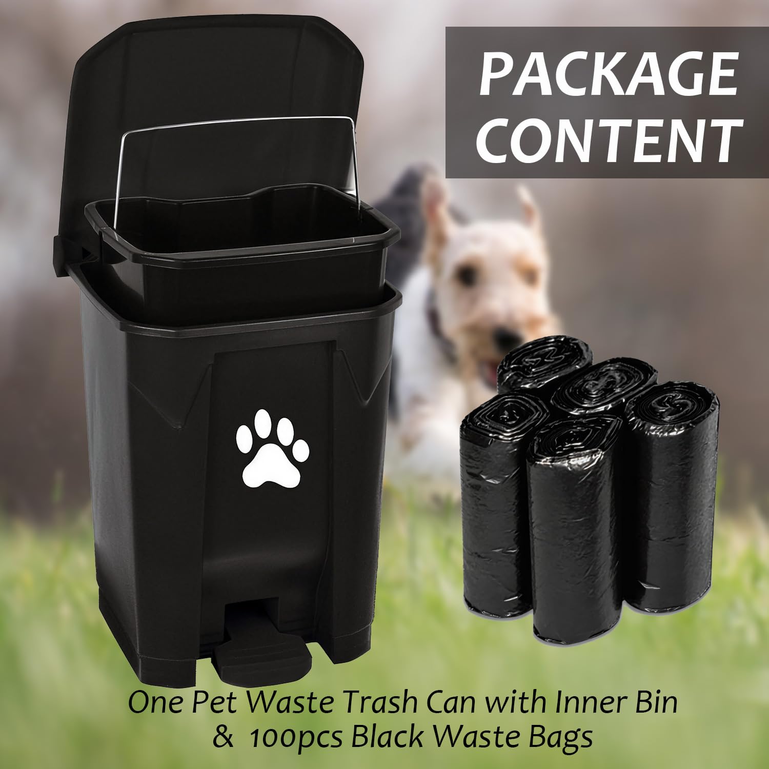 Tebiete indoor outdoor pet waste station for yards and paths.