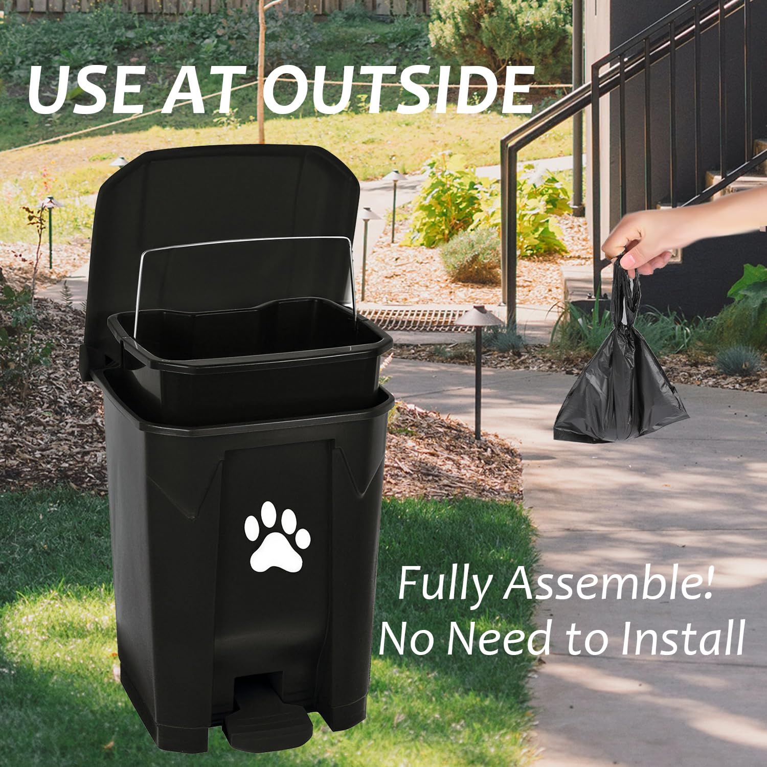 Tebiete waste station inner bucket removable for easy bag removal