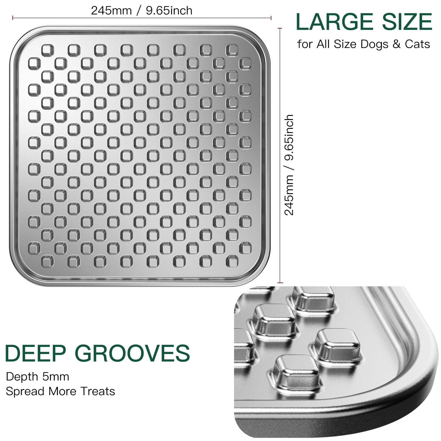 Techphardo lick mat whisker-friendly design suits cats and small dogs.