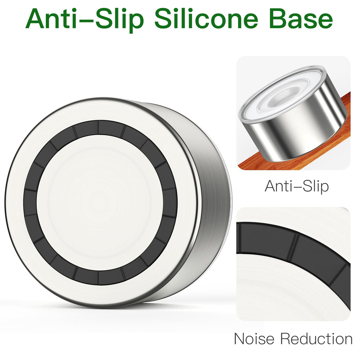 Techphardo non-slip silicone base grips floors and protects surfaces.