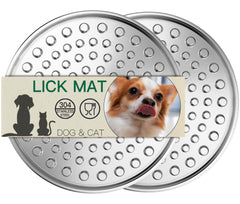Techphardo stainless steel lick mat for dogs and cats with a durable surface for slow licking.